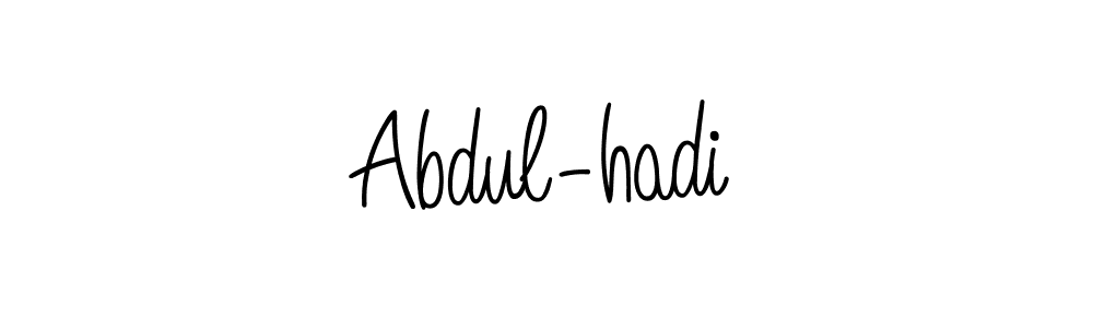 You should practise on your own different ways (Angelique-Rose-font-FFP) to write your name (Abdul-hadi) in signature. don't let someone else do it for you. Abdul-hadi signature style 5 images and pictures png