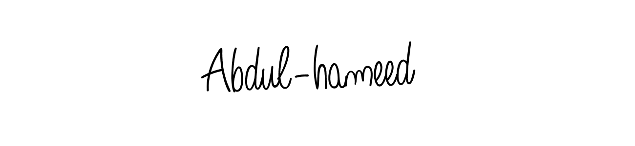 Use a signature maker to create a handwritten signature online. With this signature software, you can design (Angelique-Rose-font-FFP) your own signature for name Abdul-hameed . Abdul-hameed  signature style 5 images and pictures png