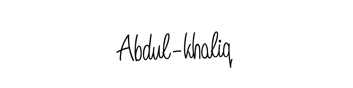 You should practise on your own different ways (Angelique-Rose-font-FFP) to write your name (Abdul-khaliq) in signature. don't let someone else do it for you. Abdul-khaliq signature style 5 images and pictures png