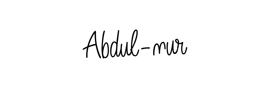Make a beautiful signature design for name Abdul-nur. With this signature (Angelique-Rose-font-FFP) style, you can create a handwritten signature for free. Abdul-nur signature style 5 images and pictures png