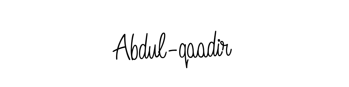 How to make Abdul-qaadir name signature. Use Angelique-Rose-font-FFP style for creating short signs online. This is the latest handwritten sign. Abdul-qaadir signature style 5 images and pictures png