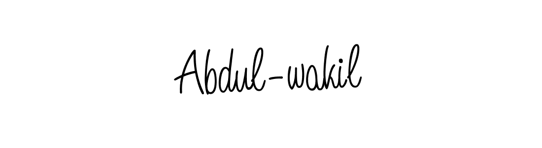 How to make Abdul-wakil name signature. Use Angelique-Rose-font-FFP style for creating short signs online. This is the latest handwritten sign. Abdul-wakil signature style 5 images and pictures png