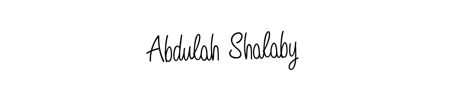 How to make Abdulah Shalaby name signature. Use Angelique-Rose-font-FFP style for creating short signs online. This is the latest handwritten sign. Abdulah Shalaby signature style 5 images and pictures png
