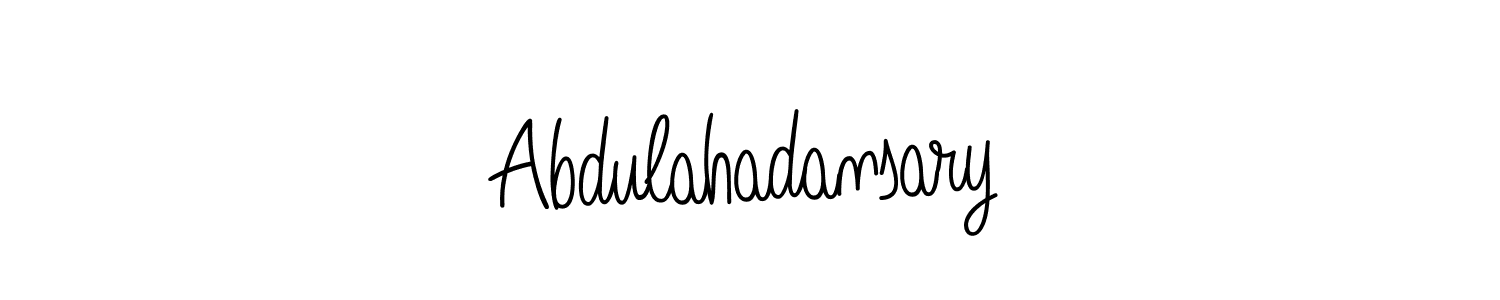 You should practise on your own different ways (Angelique-Rose-font-FFP) to write your name (Abdulahadansary) in signature. don't let someone else do it for you. Abdulahadansary signature style 5 images and pictures png