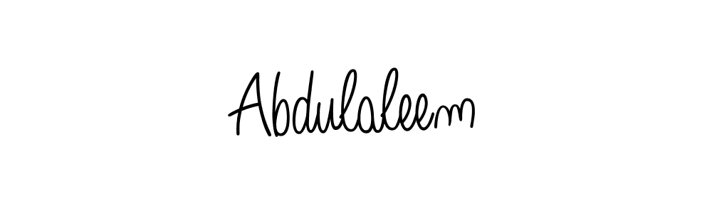 Design your own signature with our free online signature maker. With this signature software, you can create a handwritten (Angelique-Rose-font-FFP) signature for name Abdulaleem. Abdulaleem signature style 5 images and pictures png