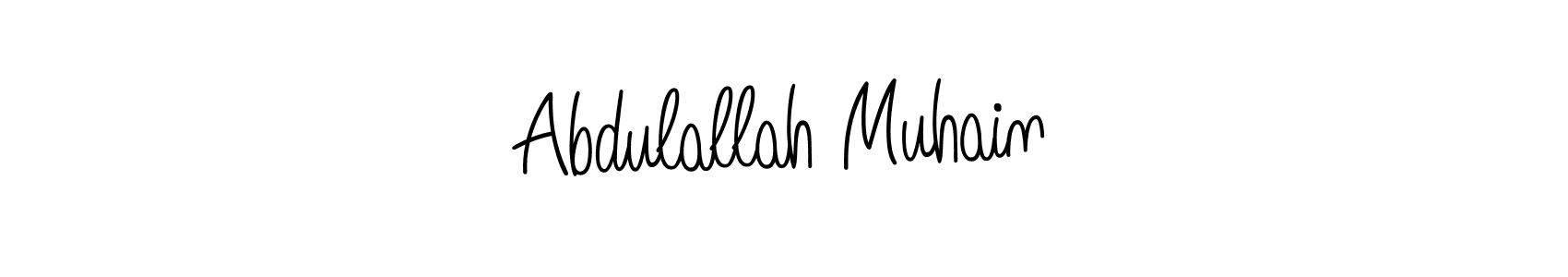 How to make Abdulallah Muhain name signature. Use Angelique-Rose-font-FFP style for creating short signs online. This is the latest handwritten sign. Abdulallah Muhain signature style 5 images and pictures png