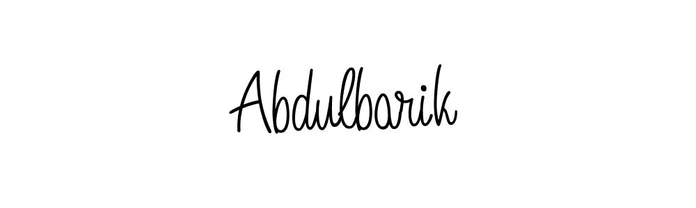 How to make Abdulbarik name signature. Use Angelique-Rose-font-FFP style for creating short signs online. This is the latest handwritten sign. Abdulbarik signature style 5 images and pictures png