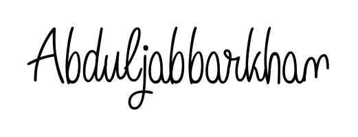 Once you've used our free online signature maker to create your best signature Angelique-Rose-font-FFP style, it's time to enjoy signing your documents with Abduljabbarkhan name. Abduljabbarkhan signature style 5 images and pictures png