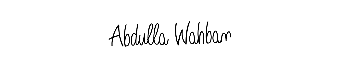 if you are searching for the best signature style for your name Abdulla Wahban. so please give up your signature search. here we have designed multiple signature styles  using Angelique-Rose-font-FFP. Abdulla Wahban signature style 5 images and pictures png