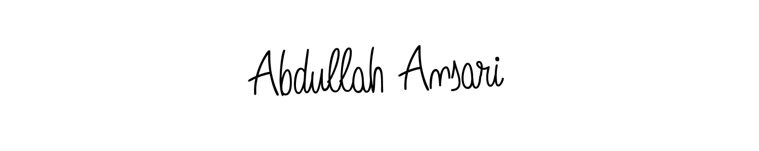 How to make Abdullah Ansari name signature. Use Angelique-Rose-font-FFP style for creating short signs online. This is the latest handwritten sign. Abdullah Ansari signature style 5 images and pictures png