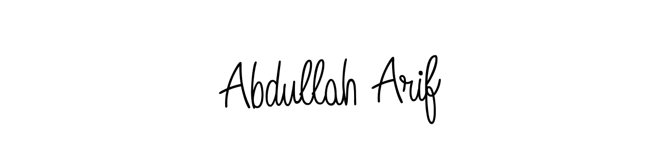 Design your own signature with our free online signature maker. With this signature software, you can create a handwritten (Angelique-Rose-font-FFP) signature for name Abdullah Arif. Abdullah Arif signature style 5 images and pictures png