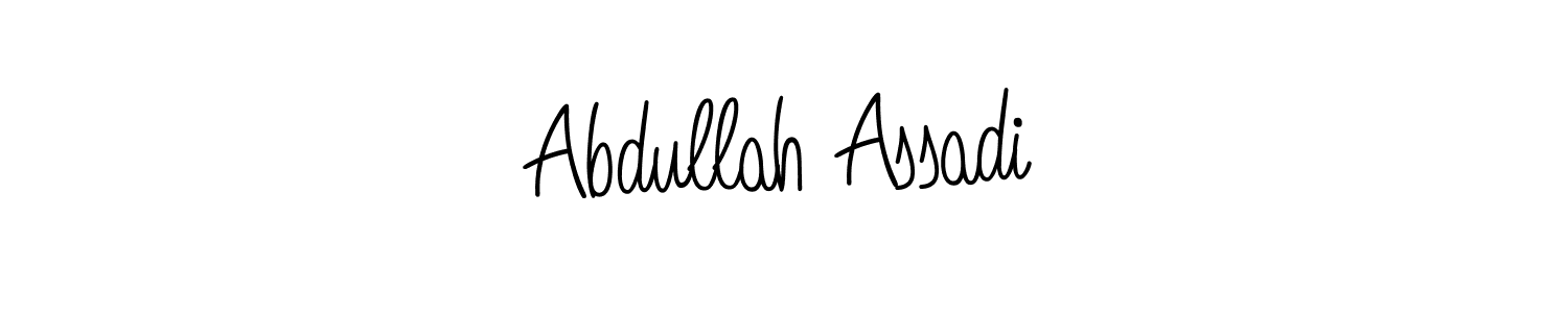 The best way (Angelique-Rose-font-FFP) to make a short signature is to pick only two or three words in your name. The name Abdullah Assadi include a total of six letters. For converting this name. Abdullah Assadi signature style 5 images and pictures png