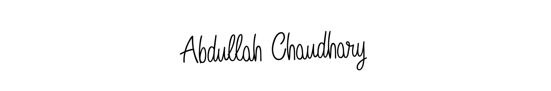 Create a beautiful signature design for name Abdullah Chaudhary. With this signature (Angelique-Rose-font-FFP) fonts, you can make a handwritten signature for free. Abdullah Chaudhary signature style 5 images and pictures png