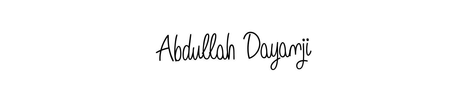 Make a beautiful signature design for name Abdullah Dayanji. With this signature (Angelique-Rose-font-FFP) style, you can create a handwritten signature for free. Abdullah Dayanji signature style 5 images and pictures png