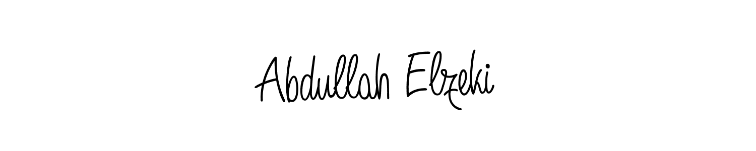 Abdullah Elzeki stylish signature style. Best Handwritten Sign (Angelique-Rose-font-FFP) for my name. Handwritten Signature Collection Ideas for my name Abdullah Elzeki. Abdullah Elzeki signature style 5 images and pictures png