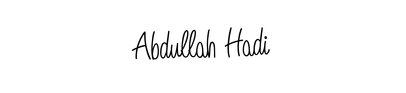 How to make Abdullah Hadi name signature. Use Angelique-Rose-font-FFP style for creating short signs online. This is the latest handwritten sign. Abdullah Hadi signature style 5 images and pictures png