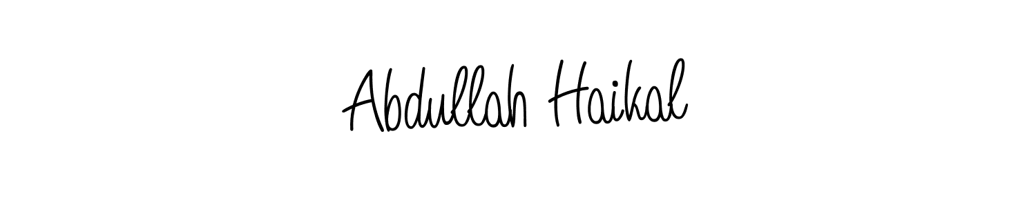 if you are searching for the best signature style for your name Abdullah Haikal. so please give up your signature search. here we have designed multiple signature styles  using Angelique-Rose-font-FFP. Abdullah Haikal signature style 5 images and pictures png