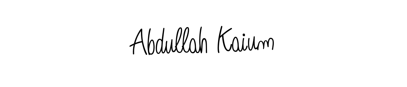 Design your own signature with our free online signature maker. With this signature software, you can create a handwritten (Angelique-Rose-font-FFP) signature for name Abdullah Kaium. Abdullah Kaium signature style 5 images and pictures png