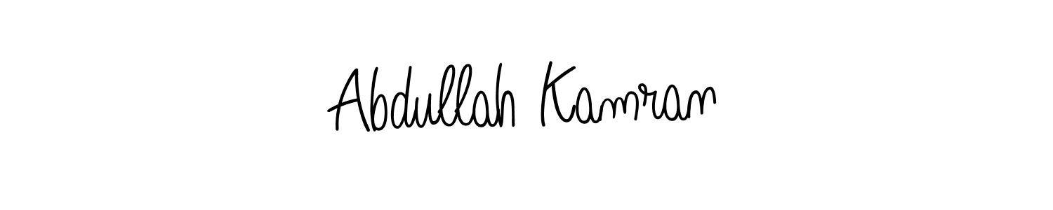 Design your own signature with our free online signature maker. With this signature software, you can create a handwritten (Angelique-Rose-font-FFP) signature for name Abdullah Kamran. Abdullah Kamran signature style 5 images and pictures png