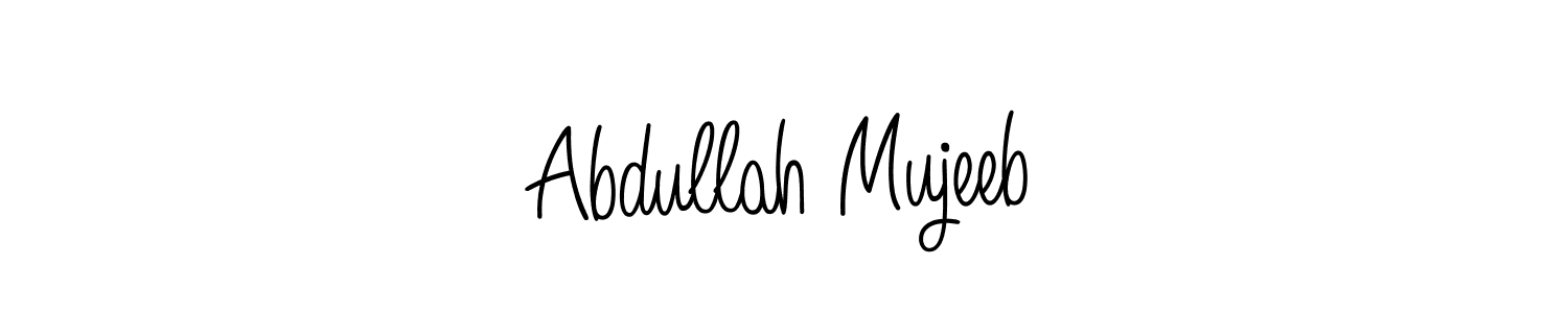You can use this online signature creator to create a handwritten signature for the name Abdullah Mujeeb. This is the best online autograph maker. Abdullah Mujeeb signature style 5 images and pictures png