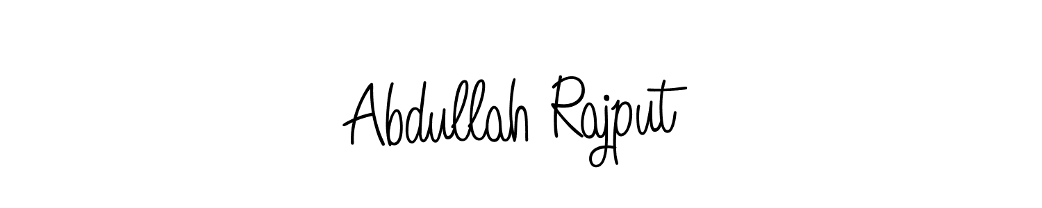 Design your own signature with our free online signature maker. With this signature software, you can create a handwritten (Angelique-Rose-font-FFP) signature for name Abdullah Rajput. Abdullah Rajput signature style 5 images and pictures png