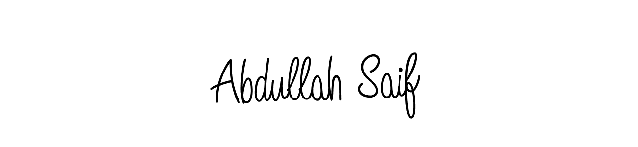 Design your own signature with our free online signature maker. With this signature software, you can create a handwritten (Angelique-Rose-font-FFP) signature for name Abdullah Saif. Abdullah Saif signature style 5 images and pictures png