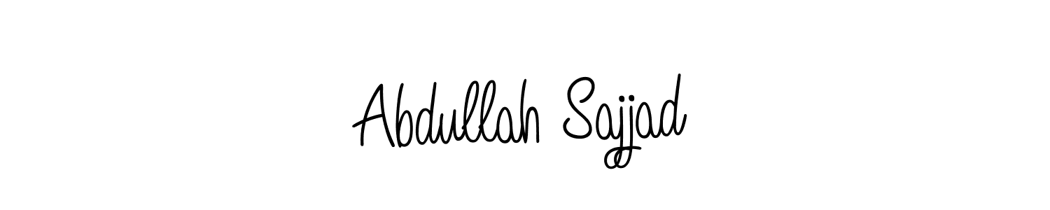 How to make Abdullah Sajjad name signature. Use Angelique-Rose-font-FFP style for creating short signs online. This is the latest handwritten sign. Abdullah Sajjad signature style 5 images and pictures png