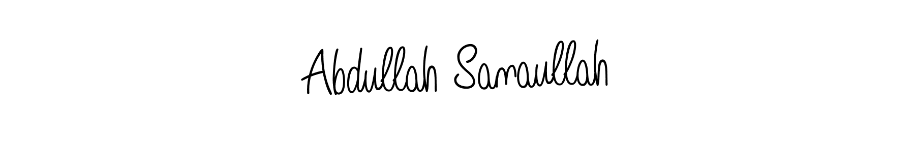 You should practise on your own different ways (Angelique-Rose-font-FFP) to write your name (Abdullah Sanaullah) in signature. don't let someone else do it for you. Abdullah Sanaullah signature style 5 images and pictures png