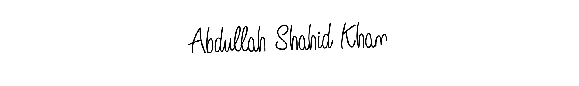 Make a beautiful signature design for name Abdullah Shahid Khan. With this signature (Angelique-Rose-font-FFP) style, you can create a handwritten signature for free. Abdullah Shahid Khan signature style 5 images and pictures png