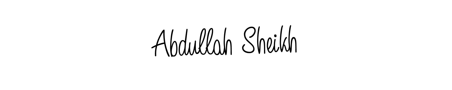 Design your own signature with our free online signature maker. With this signature software, you can create a handwritten (Angelique-Rose-font-FFP) signature for name Abdullah Sheikh. Abdullah Sheikh signature style 5 images and pictures png