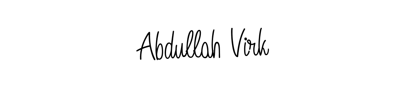 Abdullah Virk stylish signature style. Best Handwritten Sign (Angelique-Rose-font-FFP) for my name. Handwritten Signature Collection Ideas for my name Abdullah Virk. Abdullah Virk signature style 5 images and pictures png