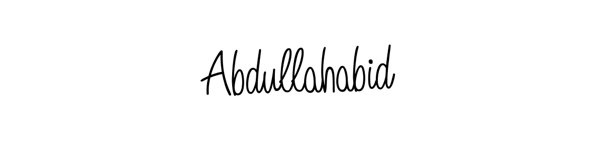 Make a beautiful signature design for name Abdullahabid. With this signature (Angelique-Rose-font-FFP) style, you can create a handwritten signature for free. Abdullahabid signature style 5 images and pictures png