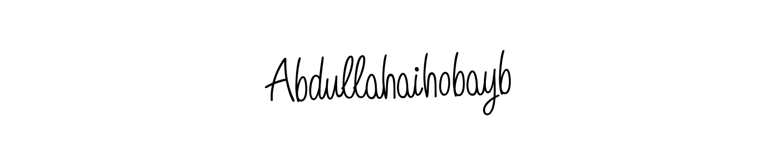 if you are searching for the best signature style for your name Abdullahaihobayb. so please give up your signature search. here we have designed multiple signature styles  using Angelique-Rose-font-FFP. Abdullahaihobayb signature style 5 images and pictures png