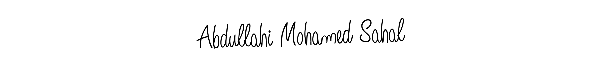 Make a beautiful signature design for name Abdullahi Mohamed Sahal. With this signature (Angelique-Rose-font-FFP) style, you can create a handwritten signature for free. Abdullahi Mohamed Sahal signature style 5 images and pictures png