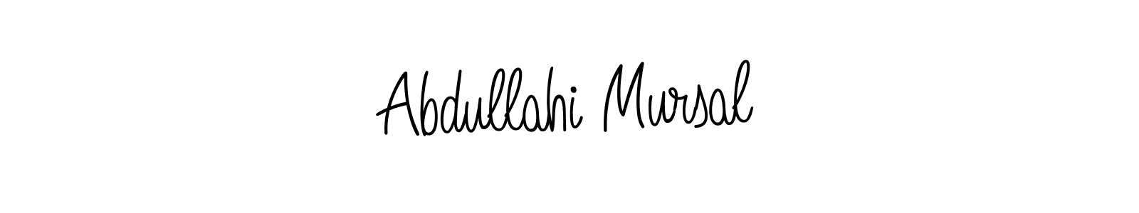 Make a beautiful signature design for name Abdullahi Mursal. With this signature (Angelique-Rose-font-FFP) style, you can create a handwritten signature for free. Abdullahi Mursal signature style 5 images and pictures png