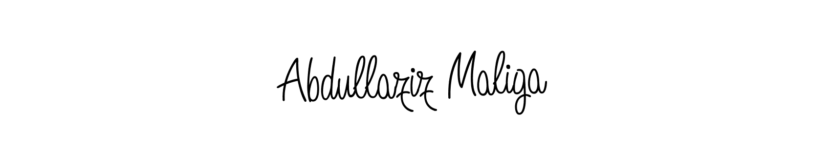 You should practise on your own different ways (Angelique-Rose-font-FFP) to write your name (Abdullaziz Maliga) in signature. don't let someone else do it for you. Abdullaziz Maliga signature style 5 images and pictures png