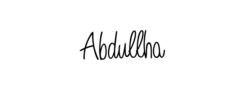 You should practise on your own different ways (Angelique-Rose-font-FFP) to write your name (Abdullha) in signature. don't let someone else do it for you. Abdullha signature style 5 images and pictures png