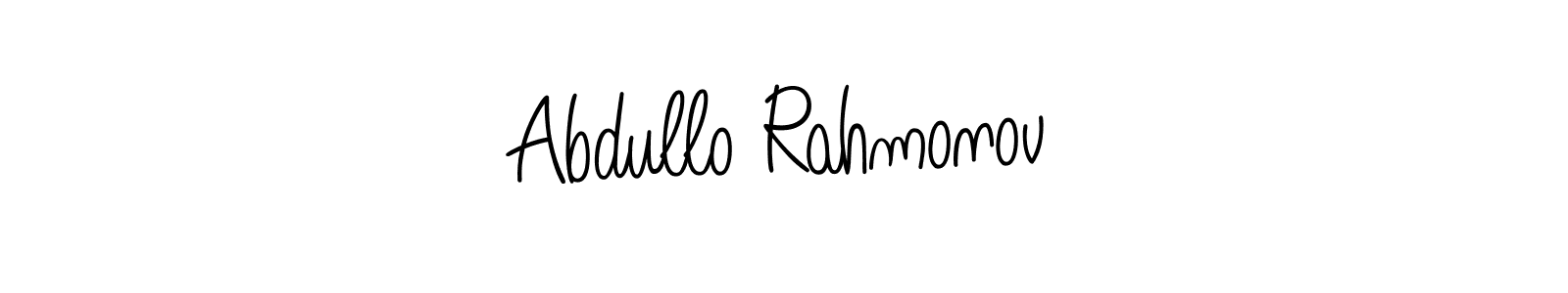 Design your own signature with our free online signature maker. With this signature software, you can create a handwritten (Angelique-Rose-font-FFP) signature for name Abdullo Rahmonov. Abdullo Rahmonov signature style 5 images and pictures png