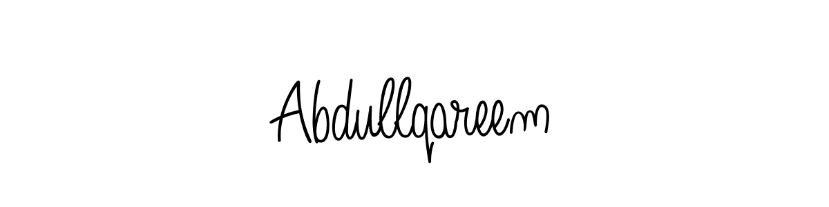 How to make Abdullqareem name signature. Use Angelique-Rose-font-FFP style for creating short signs online. This is the latest handwritten sign. Abdullqareem signature style 5 images and pictures png