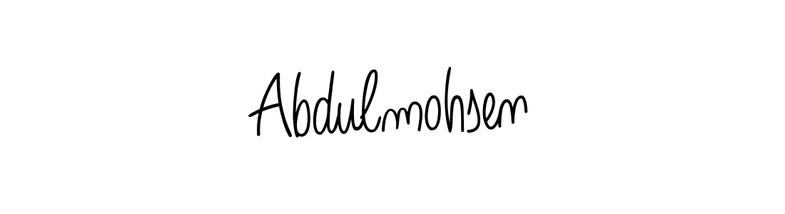 You should practise on your own different ways (Angelique-Rose-font-FFP) to write your name (Abdulmohsen) in signature. don't let someone else do it for you. Abdulmohsen signature style 5 images and pictures png