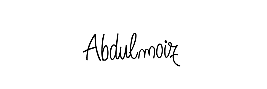 How to make Abdulmoiz name signature. Use Angelique-Rose-font-FFP style for creating short signs online. This is the latest handwritten sign. Abdulmoiz signature style 5 images and pictures png