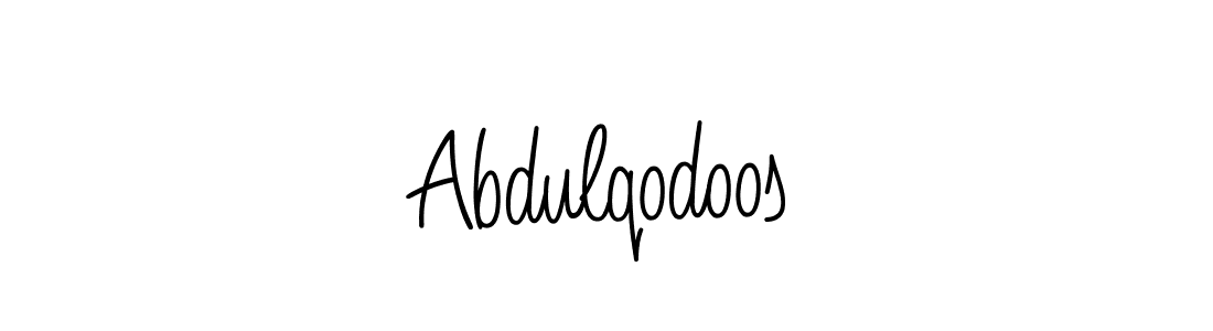 How to make Abdulqodoos name signature. Use Angelique-Rose-font-FFP style for creating short signs online. This is the latest handwritten sign. Abdulqodoos signature style 5 images and pictures png