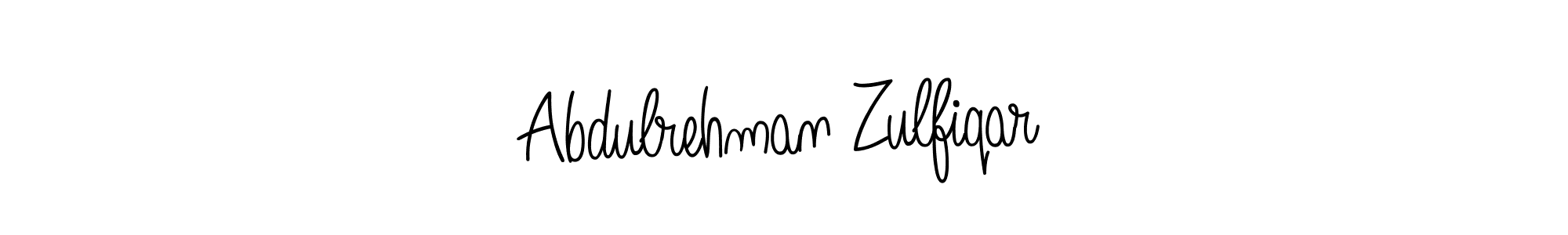 Design your own signature with our free online signature maker. With this signature software, you can create a handwritten (Angelique-Rose-font-FFP) signature for name Abdulrehman Zulfiqar. Abdulrehman Zulfiqar signature style 5 images and pictures png