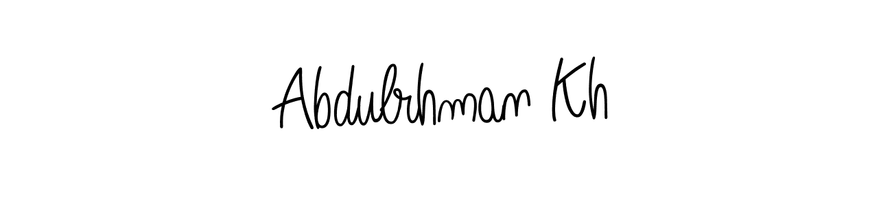 Design your own signature with our free online signature maker. With this signature software, you can create a handwritten (Angelique-Rose-font-FFP) signature for name Abdulrhman Kh. Abdulrhman Kh signature style 5 images and pictures png