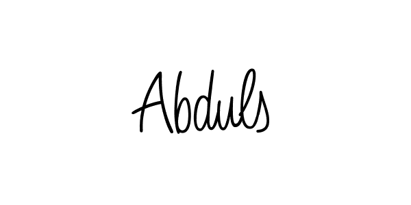 How to Draw Abduls signature style? Angelique-Rose-font-FFP is a latest design signature styles for name Abduls. Abduls signature style 5 images and pictures png