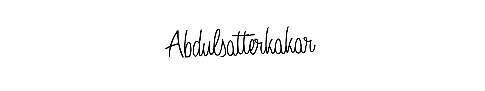 Use a signature maker to create a handwritten signature online. With this signature software, you can design (Angelique-Rose-font-FFP) your own signature for name Abdulsatterkakar. Abdulsatterkakar signature style 5 images and pictures png