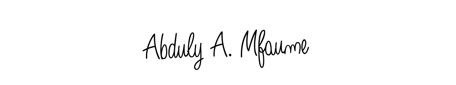 Abduly A. Mfaume stylish signature style. Best Handwritten Sign (Angelique-Rose-font-FFP) for my name. Handwritten Signature Collection Ideas for my name Abduly A. Mfaume. Abduly A. Mfaume signature style 5 images and pictures png