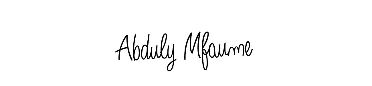 The best way (Angelique-Rose-font-FFP) to make a short signature is to pick only two or three words in your name. The name Abduly Mfaume include a total of six letters. For converting this name. Abduly Mfaume signature style 5 images and pictures png