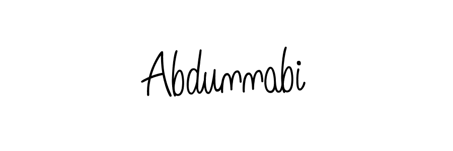 Use a signature maker to create a handwritten signature online. With this signature software, you can design (Angelique-Rose-font-FFP) your own signature for name Abdunnabi. Abdunnabi signature style 5 images and pictures png