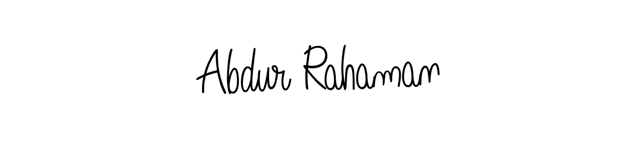 Make a beautiful signature design for name Abdur Rahaman. With this signature (Angelique-Rose-font-FFP) style, you can create a handwritten signature for free. Abdur Rahaman signature style 5 images and pictures png